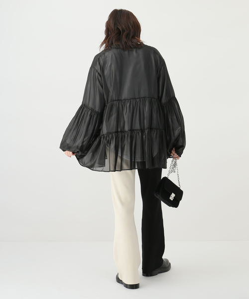 JOINT WORKS（ジョイントワークス）の「J-チンツ ティアードブラウス（シャツ/ブラウス・レディース・パープル/カーキ/ブラック・FREE）」の12枚目の写真