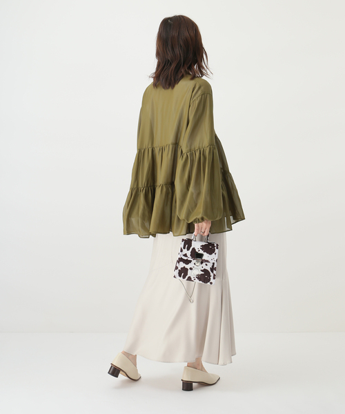 JOINT WORKS（ジョイントワークス）の「J-チンツ ティアードブラウス（シャツ/ブラウス・レディース・パープル/カーキ/ブラック・FREE）」の15枚目の写真