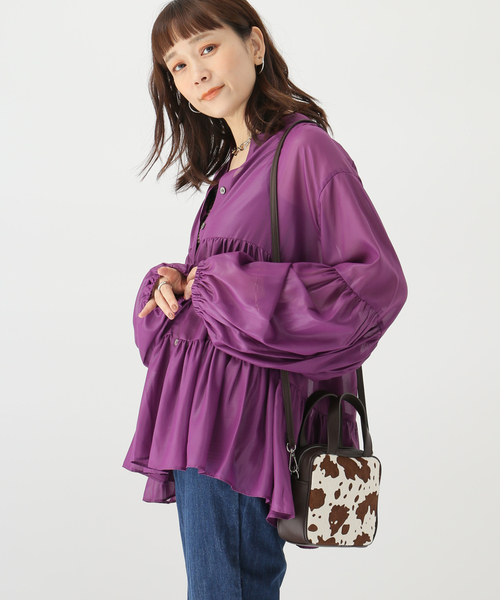 JOINT WORKS（ジョイントワークス）の「J-チンツ ティアードブラウス（シャツ/ブラウス・レディース・パープル/カーキ/ブラック・FREE）」の16枚目の写真