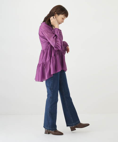 JOINT WORKS（ジョイントワークス）の「J-チンツ ティアードブラウス（シャツ/ブラウス・レディース・パープル/カーキ/ブラック・FREE）」の18枚目の写真