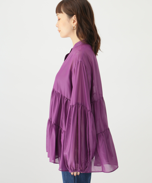 JOINT WORKS（ジョイントワークス）の「J-チンツ ティアードブラウス（シャツ/ブラウス・レディース・パープル/カーキ/ブラック・FREE）」の21枚目の写真