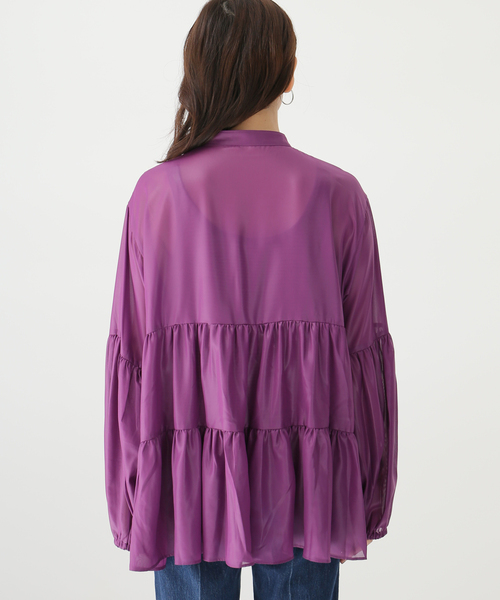 JOINT WORKS（ジョイントワークス）の「J-チンツ ティアードブラウス（シャツ/ブラウス・レディース・パープル/カーキ/ブラック・FREE）」の22枚目の写真