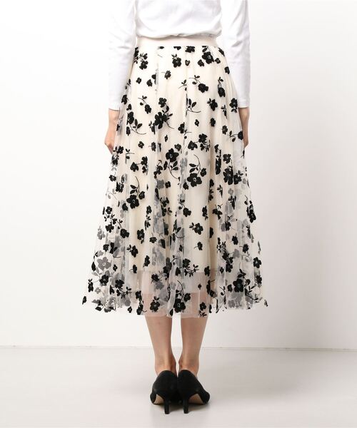 Clice de Paris(クリシェドゥパリス)の「K/フロッキーチュールSK(スカート・レディース・ブラック/ベージュ・ONESIZE)」の10枚目の写真