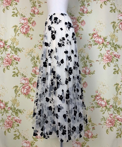 Clice de Paris(クリシェドゥパリス)の「K/フロッキーチュールSK(スカート・レディース・ブラック/ベージュ・ONESIZE)」の18枚目の写真