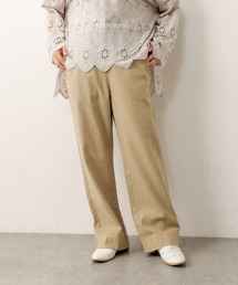 PUAL CE CIN | 綿麻ストレッチワイドパンツ(その他パンツ)