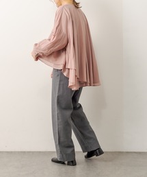 PUAL CE CIN | 綿麻ストレッチワイドパンツ(その他パンツ)