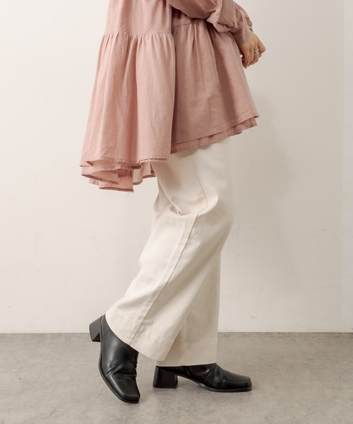 PUAL CE CIN（ピュアルセシン）の「綿麻ストレッチワイドパンツ（その他パンツ・レディース・ブラック/ベージュ/グレー/アイボリー・FREE）」の21枚目の写真