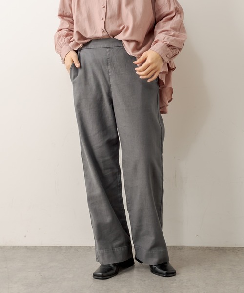 PUAL CE CIN（ピュアルセシン）の「綿麻ストレッチワイドパンツ（その他パンツ・レディース・ブラック/ベージュ/グレー/アイボリー・FREE）」の22枚目の写真