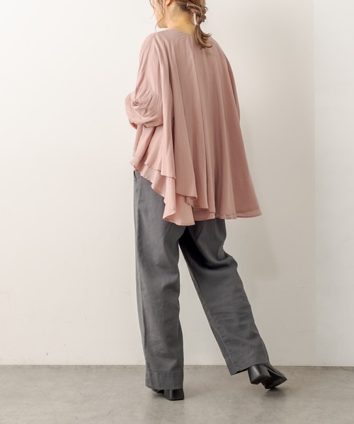 PUAL CE CIN（ピュアルセシン）の「綿麻ストレッチワイドパンツ（その他パンツ・レディース・ブラック/ベージュ/グレー/アイボリー・FREE）」の15枚目の写真