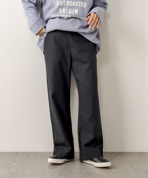 PUAL CE CIN（ピュアルセシン）の「綿麻ストレッチワイドパンツ（その他パンツ・レディース・ブラック/ベージュ/グレー/アイボリー・FREE）」の6枚目の写真