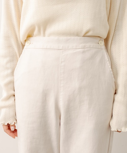 PUAL CE CIN（ピュアルセシン）の「綿麻ストレッチワイドパンツ（その他パンツ・レディース・ブラック/ベージュ/グレー/アイボリー・FREE）」の7枚目の写真