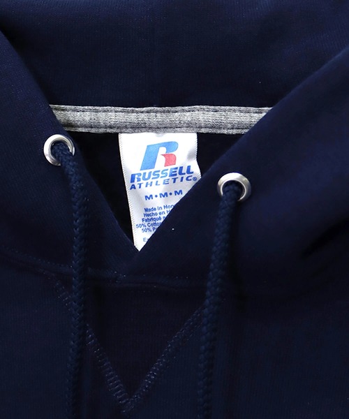 Russell Athletic(ラッセルアスレティック)の「RUSSELL ATHLETIC 裏起毛カレッジパーカー(M1)(パーカー・メンズ・ホワイト/ブラック/ネイビー/レッド/オートミール・MEDIUM/LARGE/X-LARGE)」の8枚目の写真