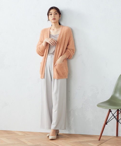 COMME CA ISM(コムサイズム)の「フェザーヤーン カーディガン(カーディガン/ボレロ・レディース・オレンジ/グレイッシュベージュ/チャコール・FREE)」の4枚目の写真