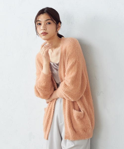 COMME CA ISM(コムサイズム)の「フェザーヤーン カーディガン(カーディガン/ボレロ・レディース・オレンジ/グレイッシュベージュ/チャコール・FREE)」の5枚目の写真