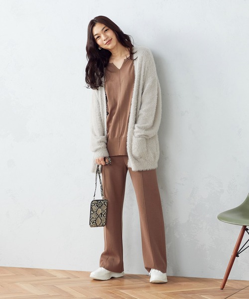 COMME CA ISM(コムサイズム)の「フェザーヤーン カーディガン(カーディガン/ボレロ・レディース・オレンジ/グレイッシュベージュ/チャコール・FREE)」の7枚目の写真