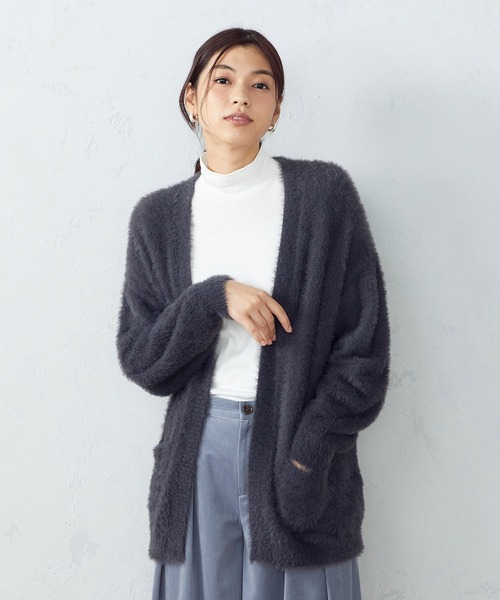 COMME CA ISM(コムサイズム)の「フェザーヤーン カーディガン(カーディガン/ボレロ・レディース・オレンジ/グレイッシュベージュ/チャコール・FREE)」の10枚目の写真