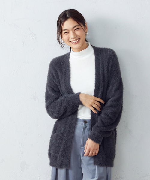 COMME CA ISM(コムサイズム)の「フェザーヤーン カーディガン(カーディガン/ボレロ・レディース・オレンジ/グレイッシュベージュ/チャコール・FREE)」の11枚目の写真