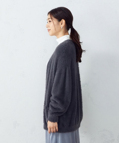 COMME CA ISM(コムサイズム)の「フェザーヤーン カーディガン(カーディガン/ボレロ・レディース・オレンジ/グレイッシュベージュ/チャコール・FREE)」の12枚目の写真