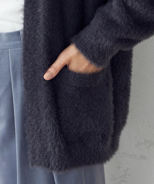 COMME CA ISM(コムサイズム)の「フェザーヤーン カーディガン(カーディガン/ボレロ・レディース・オレンジ/グレイッシュベージュ/チャコール・FREE)」の16枚目の写真