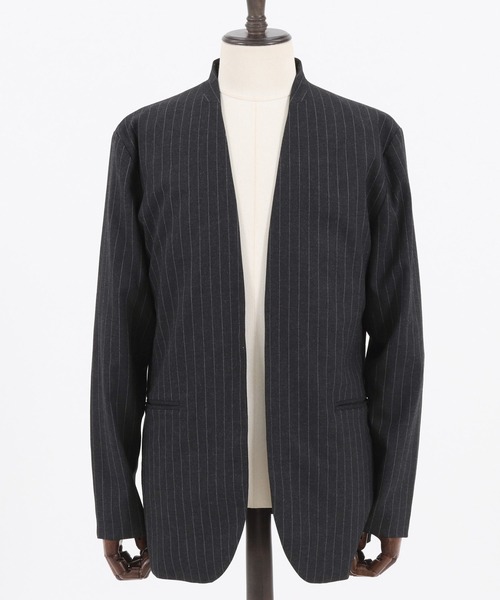 CAMBIO（カンビオ）の「mj8224-ストライプノーカラーテーラード