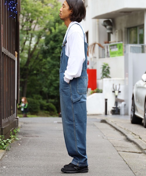 BIG MAC（ビッグマック）の「BIG MAC/ビッグマック DENIM OVERALL オーバーオール デニム ワイドシルエット（サロペット/オーバーオール・メンズ・ワンウォッシュ/ブルー・L/M）」の3枚目の写真