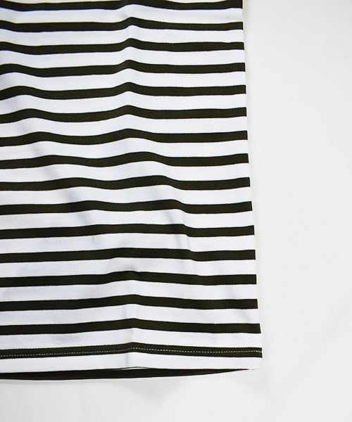 A.U.G. relaxing(オーグリラクシング)の「A.U.G. relaxing ボーダー クルーネック ロンT (MADE IN JAPAN)(Tシャツ/カットソー・メンズ・ライトベージュ/オリーブ/グレー/ブラック/ブルー・4/2/3/1)」の20枚目の写真