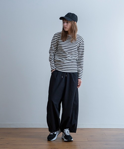 A.U.G. relaxing(オーグリラクシング)の「A.U.G. relaxing ボーダー クルーネック ロンT (MADE IN JAPAN)(Tシャツ/カットソー・メンズ・ライトベージュ/オリーブ/グレー/ブラック/ブルー・4/2/3/1)」の7枚目の写真