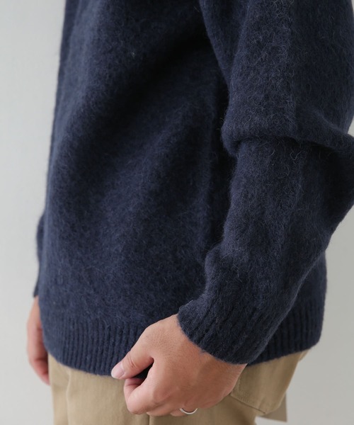 URBAN RESEARCH Sonny Label(アーバンリサーチサニーレーベル)の「モヘヤ混ニットプルオーバー(ニット/セーター・メンズ・ブラウン/ベージュ系その他/グリーン系その他/ネイビー・MEDIUM/LARGE)」の13枚目の写真
