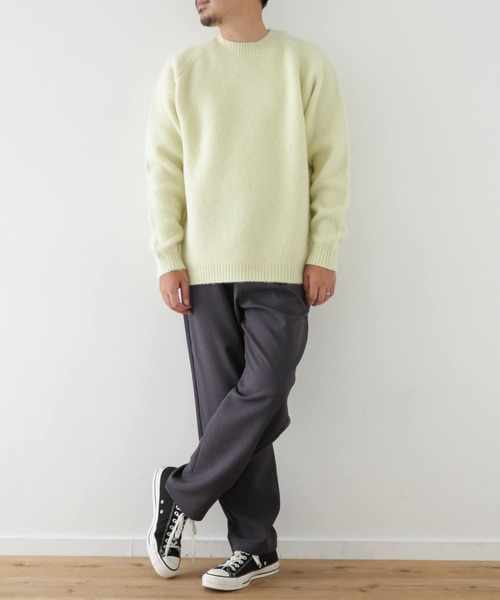 URBAN RESEARCH Sonny Label(アーバンリサーチサニーレーベル)の「モヘヤ混ニットプルオーバー(ニット/セーター・メンズ・ブラウン/ベージュ系その他/グリーン系その他/ネイビー・MEDIUM/LARGE)」の9枚目の写真