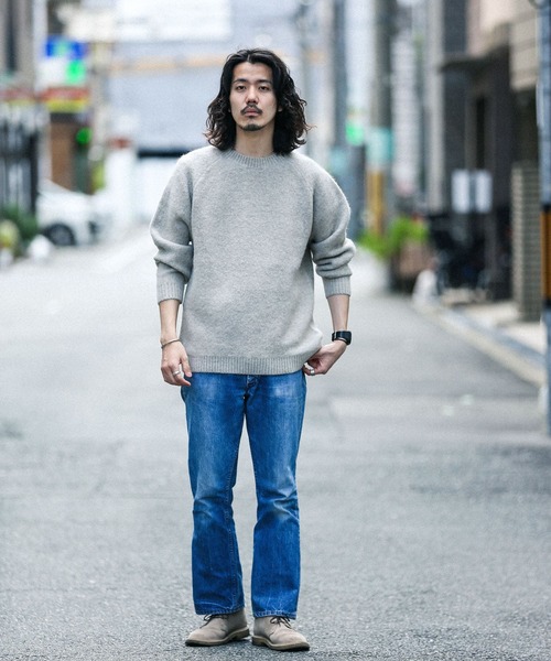 URBAN RESEARCH Sonny Label(アーバンリサーチサニーレーベル)の「モヘヤ混ニットプルオーバー(ニット/セーター・メンズ・ブラウン/ベージュ系その他/グリーン系その他/ネイビー・MEDIUM/LARGE)」の20枚目の写真