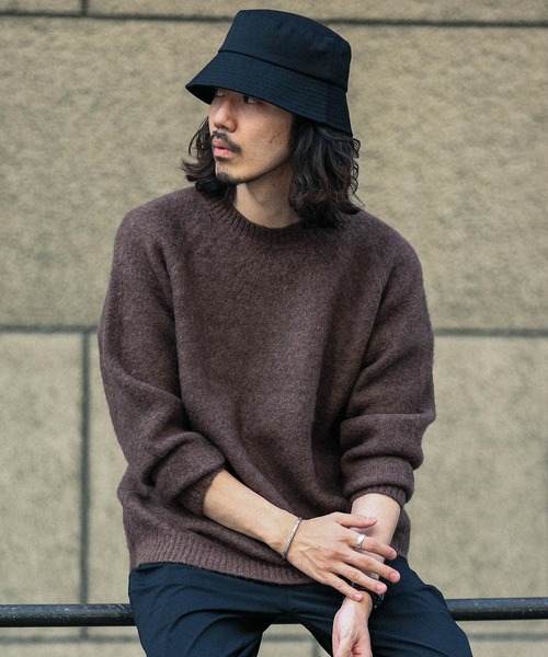 URBAN RESEARCH Sonny Label(アーバンリサーチサニーレーベル)の「モヘヤ混ニットプルオーバー(ニット/セーター・メンズ・ブラウン/ベージュ系その他/グリーン系その他/ネイビー・MEDIUM/LARGE)」の7枚目の写真