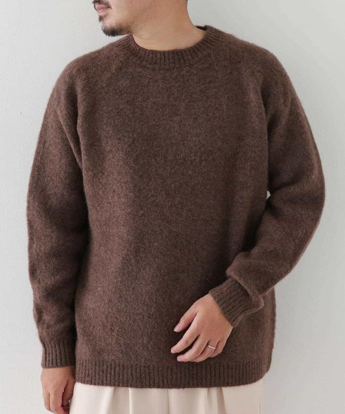 URBAN RESEARCH Sonny Label(アーバンリサーチサニーレーベル)の「モヘヤ混ニットプルオーバー(ニット/セーター・メンズ・ブラウン/ベージュ系その他/グリーン系その他/ネイビー・MEDIUM/LARGE)」の15枚目の写真