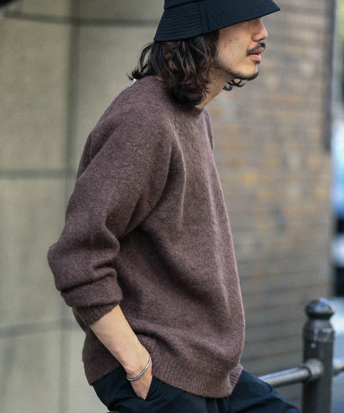 【新品✨定価約5万円】ebure 22AW モヘヤ混 ニット オーバーサイズ 新品✨定価約5】ebure 22AW モヘヤ混 ニット オーバーサイズ