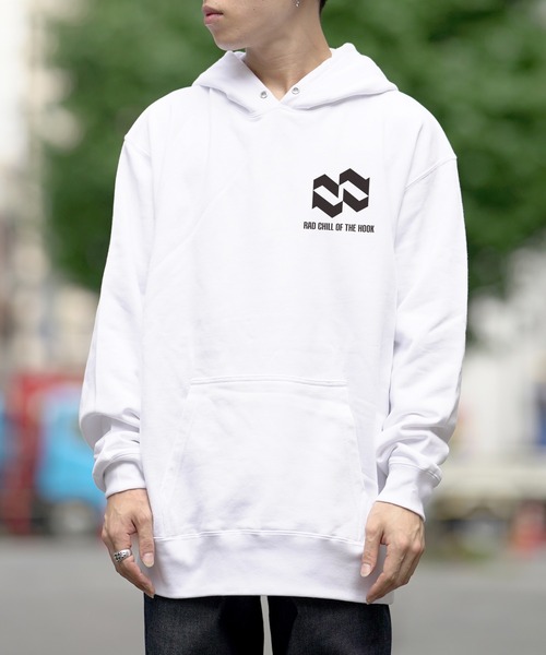 RAD CHILL OFF THE HOOK(ラッドチルオブザフック)の「RAD CHILL OFF THE HOOK ラッドチルオブザフック RHOMBUS LOGO パーカー(パーカー・レディース・ホワイト/ブラック/杢グレー・MEDIUM/LARGE)」の5枚目の写真