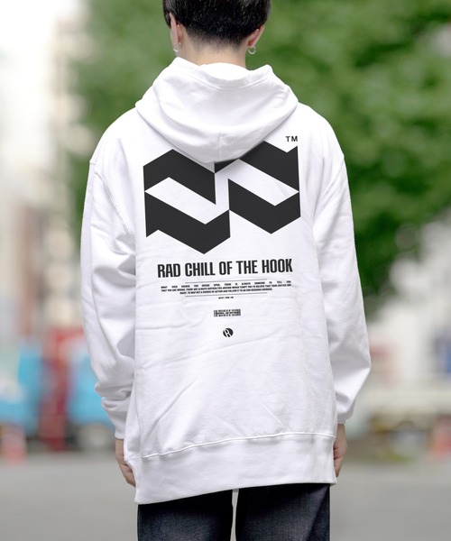 RAD CHILL OFF THE HOOK(ラッドチルオブザフック)の「RAD CHILL OFF THE HOOK ラッドチルオブザフック RHOMBUS LOGO パーカー(パーカー・レディース・ホワイト/ブラック/杢グレー・MEDIUM/LARGE)」の9枚目の写真