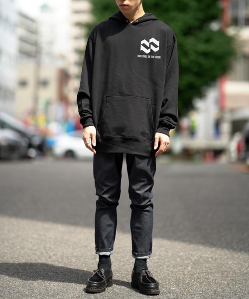 RAD CHILL OFF THE HOOK(ラッドチルオブザフック)の「RAD CHILL OFF THE HOOK ラッドチルオブザフック RHOMBUS LOGO パーカー(パーカー・レディース・ホワイト/ブラック/杢グレー・MEDIUM/LARGE)」の8枚目の写真
