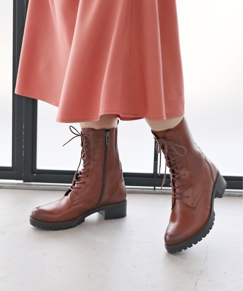 Mode Kaori レースアップブーツ ブーツ Kaori モードカオリ のブーツ Mode シューズ Mode Kaori レースアップブーツ を購入できます Chumchum Kaori モードカオリ のファッション まとめ販売