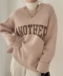 AMOUR BOX | カレッジロゴプリントニット(ニット/セーター)
