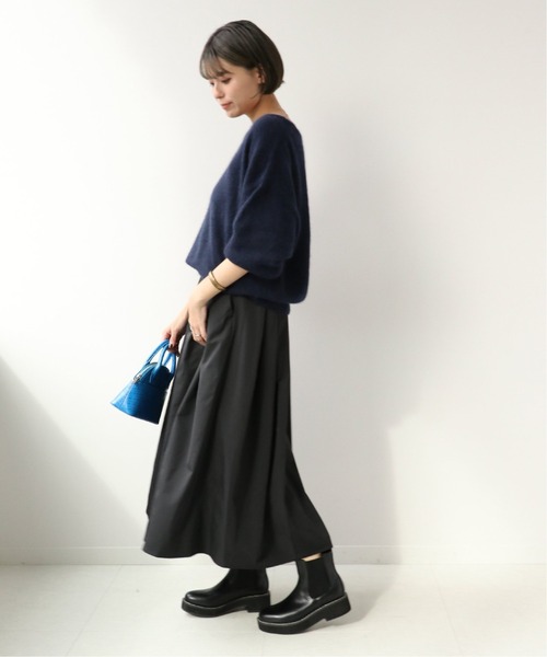 Simplicite(サンプリシテ)の「《追加》ソフトタッチ タフタスカート◆(スカート・レディース・ブラック/ピンク/ブルー系その他/ベージュ・FREE)」の8枚目の写真