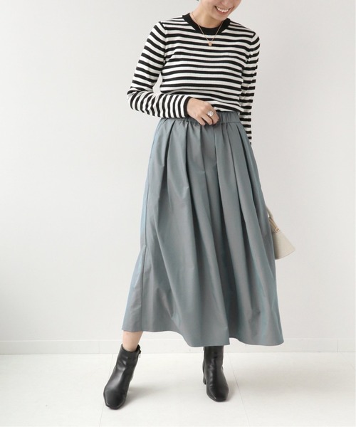 Simplicite(サンプリシテ)の「《追加》ソフトタッチ タフタスカート◆(スカート・レディース・ブラック/ピンク/ブルー系その他/ベージュ・FREE)」の14枚目の写真