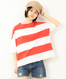 BEAMS BOY | 【FUDGE 5月号掲載】BEAMS BOY / 9cm ボーダー ビッグ Tシャツ 15SS◇■(Tシャツ/カットソー)