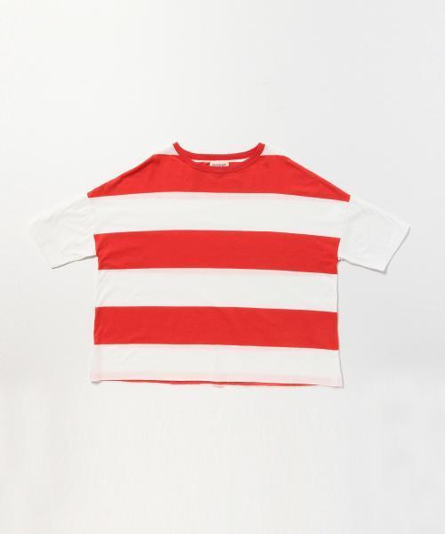 BEAMS BOY（ビームスボーイ）の「BEAMS BOY / 9cm ボーダー ビッグ Tシャツ 15SS（Tシャツ/カットソー・レディース・レッド/イエロー/ブルー・ONE SIZE）」の4枚目の写真