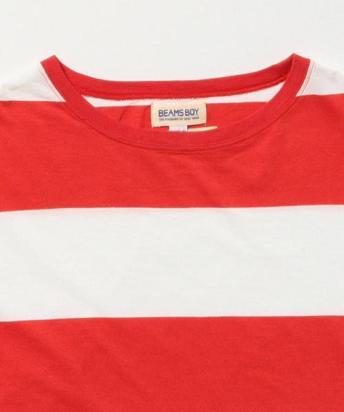 BEAMS BOY（ビームスボーイ）の「BEAMS BOY / 9cm ボーダー ビッグ Tシャツ 15SS（Tシャツ/カットソー・レディース・レッド/イエロー/ブルー・ONE SIZE）」の5枚目の写真