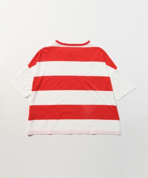 BEAMS BOY（ビームスボーイ）の「BEAMS BOY / 9cm ボーダー ビッグ Tシャツ 15SS（Tシャツ/カットソー・レディース・レッド/イエロー/ブルー・ONE SIZE）」の14枚目の写真