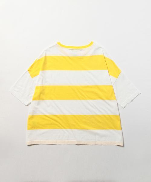 BEAMS BOY（ビームスボーイ）の「BEAMS BOY / 9cm ボーダー ビッグ Tシャツ 15SS（Tシャツ/カットソー・レディース・レッド/イエロー/ブルー・ONE SIZE）」の7枚目の写真