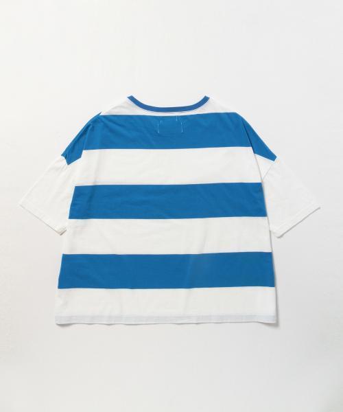 BEAMS BOY（ビームスボーイ）の「BEAMS BOY / 9cm ボーダー ビッグ Tシャツ 15SS（Tシャツ/カットソー・レディース・レッド/イエロー/ブルー・ONE SIZE）」の12枚目の写真