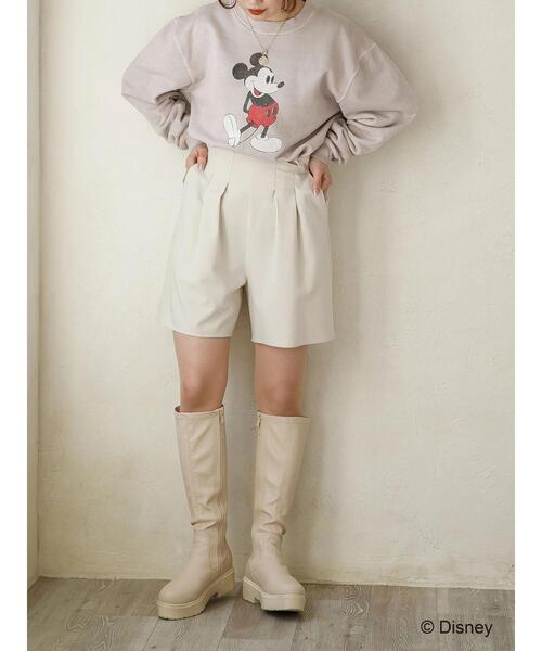 SLURR（スラ―）の「ミッキーマウス/裏毛トップス（スウェット・レディース・ホワイト/ミント/ピンク/ベージュ・FREE）」の19枚目の写真