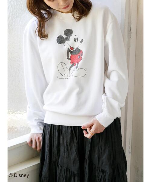SLURR（スラ―）の「ミッキーマウス/裏毛トップス（スウェット・レディース・ホワイト/ミント/ピンク/ベージュ・FREE）」の20枚目の写真
