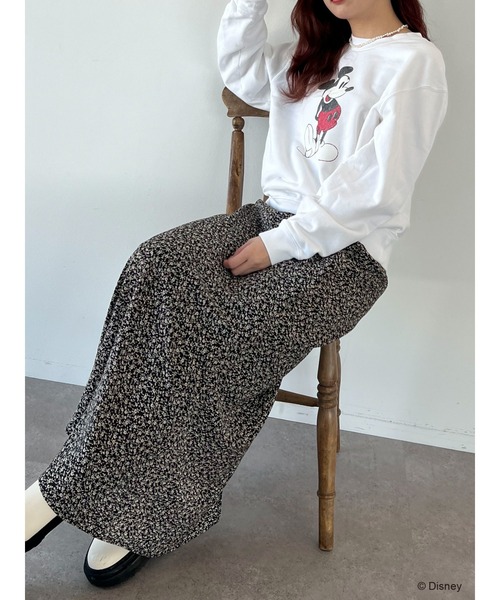 SLURR（スラ―）の「ミッキーマウス/裏毛トップス（スウェット・レディース・ホワイト/ミント/ピンク/ベージュ・FREE）」の11枚目の写真