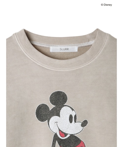 SLURR（スラ―）の「ミッキーマウス/裏毛トップス（スウェット・レディース・ホワイト/ミント/ピンク/ベージュ・FREE）」の12枚目の写真
